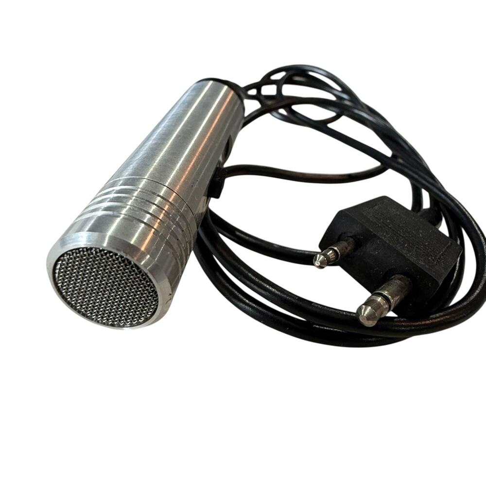 VTG Wired Handheld Microphone Silver Dynamic Mic‎ w/ EU Plug 2 Pin Audio Jack